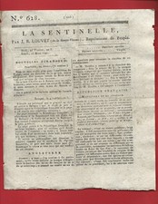 1797 REVOLUTION JOURNAL LA SENTINELLE PAR LOUVET
