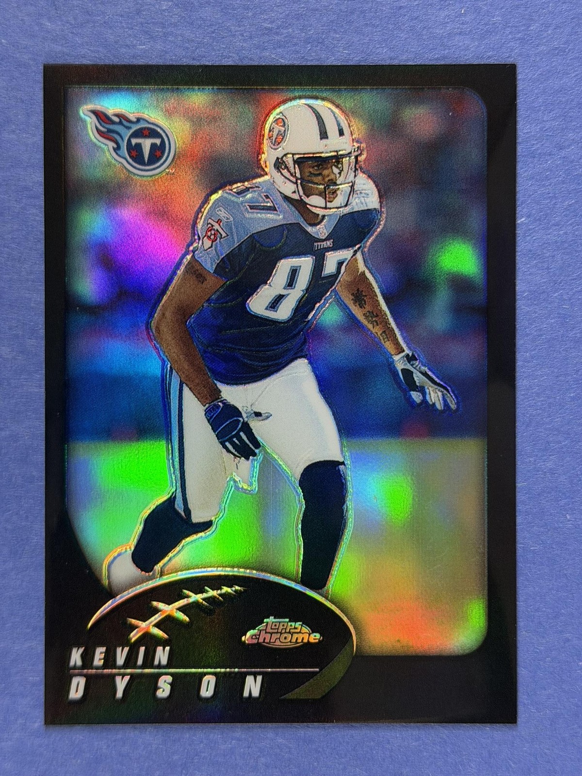 2002 Topps Chrome Black Refractors #29 Kevin Dyson Tennessee Titans #/599