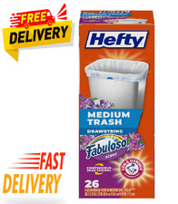 Hefty Medium Trash Bags, Fabuloso Scent, 8 Gallon, 26 Count