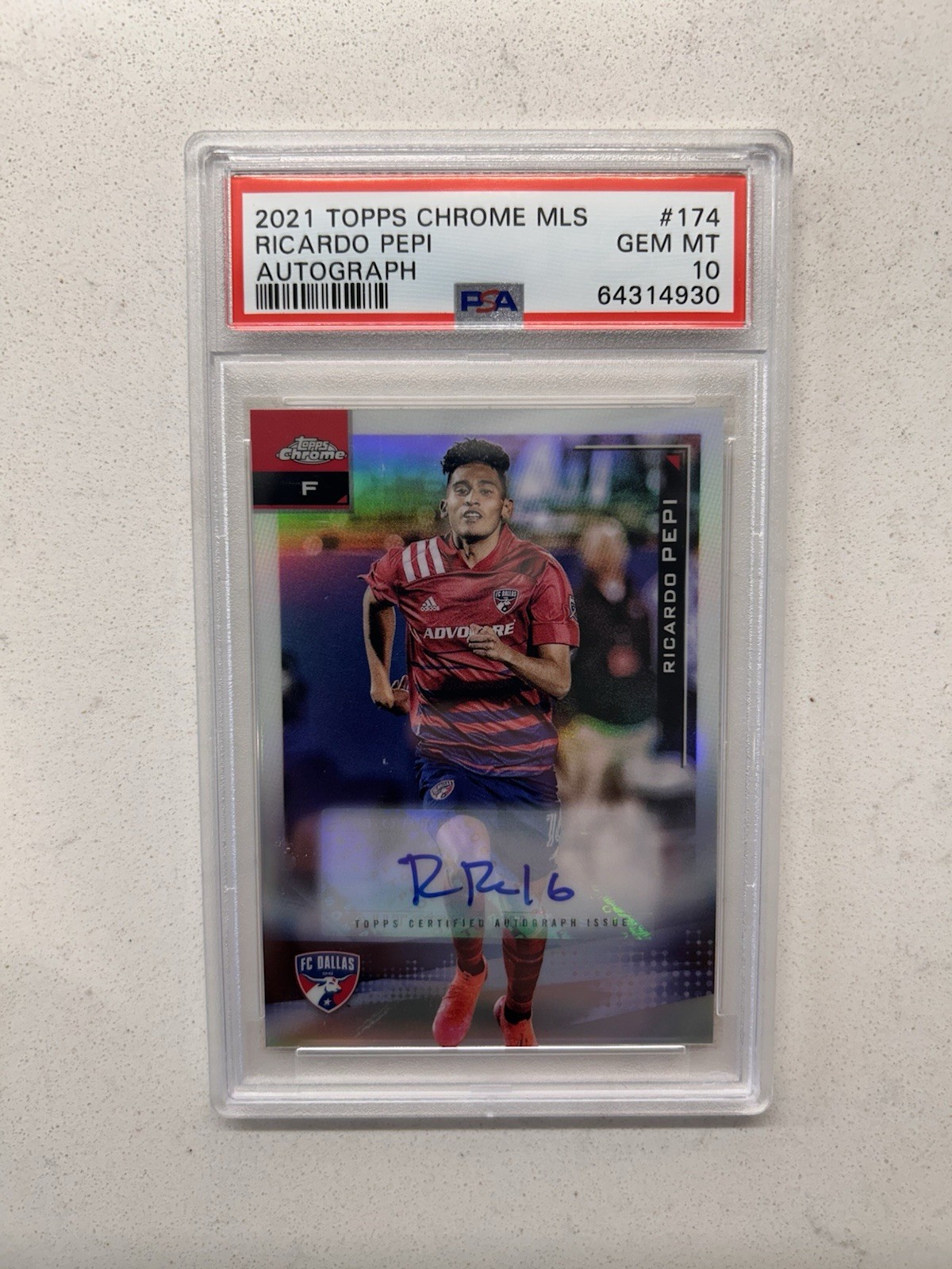2021 Topps Chrome #174 Ricardo Pepi 1st Rookie Auto Refractor PSA 10 USMNT 🇺🇸