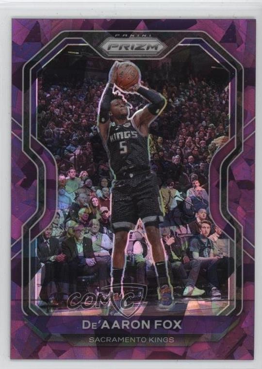 2020-21 Panini Prizm Purple Ice Prizm 10/175 De'Aaron Fox #13 8mm