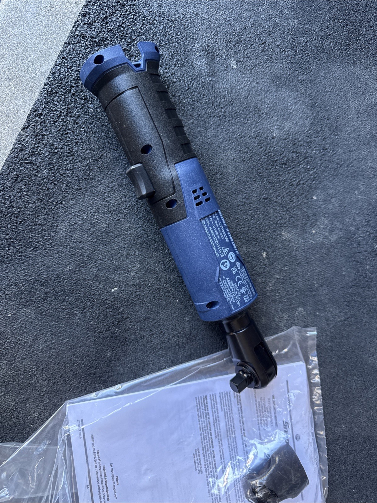 For Snap-on Tools NEW  Blue 3/8” 14.4v HIGH-TORQUE Cordless Ratchet CTR862mb