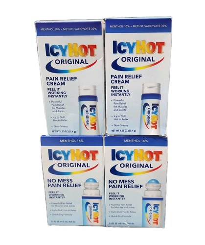 Icy Hot Original Pain Powerful Relieving Joint Muscle Relief Set Of 4
