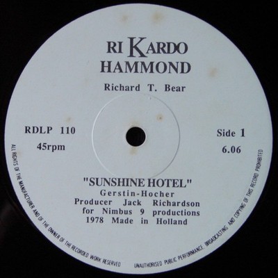 Richard T. Bear - Sunshine Hotel / Baby, I Need Your Loving, 12'', (Vinyl)