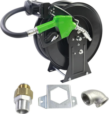 #ad Fuel Hose Reel Retractable 3 4#x27;#x27;X33ft w Fuel Nozzle Fuel Hose Swivel Diesel R... $429.99