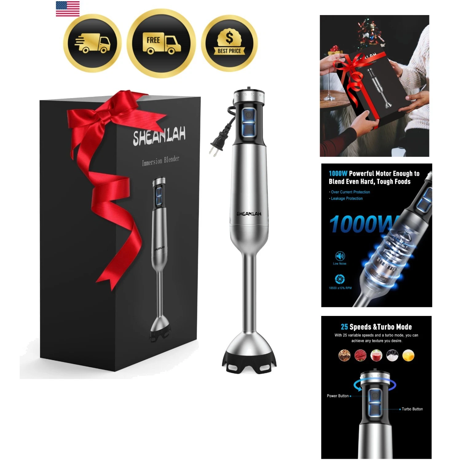 1000W Powerful Immersion Blender handheld, 2025 New Update Hand Blender with ...
Opens in a new wind