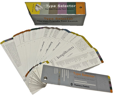 Type Selector Font Swatch Cards Book, Thames & Hudson  Complete   Very Good