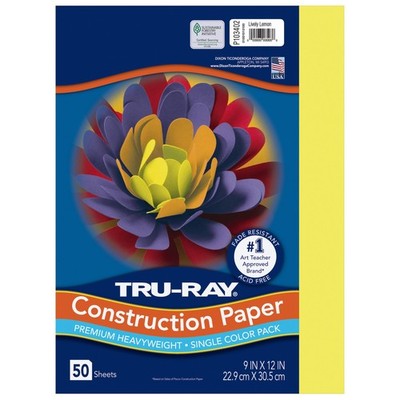 Tru-Ray Construction Paper 9x12'' Lively Lemon