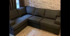 Sofa Bed Ludo Right Hand Facing 2 Seater Corner Sofa Dark Grey