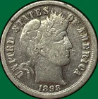 1898 Barber Dime Fine F Coin #38841