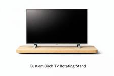 TV Stand Rotating Platform Turntable Natural Birch Premium Plywood Lazy Susan