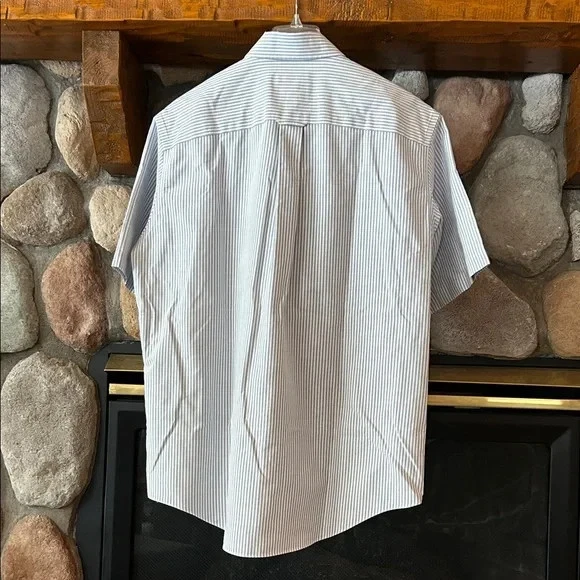 Cabela's Men's Blue Striped Short Sleeve Button Down Shirt, Size M - Image 2 of 4