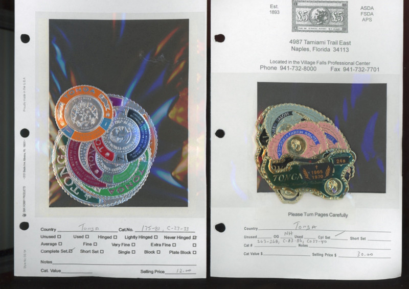 Tonga stamps  Mint sets (mb33