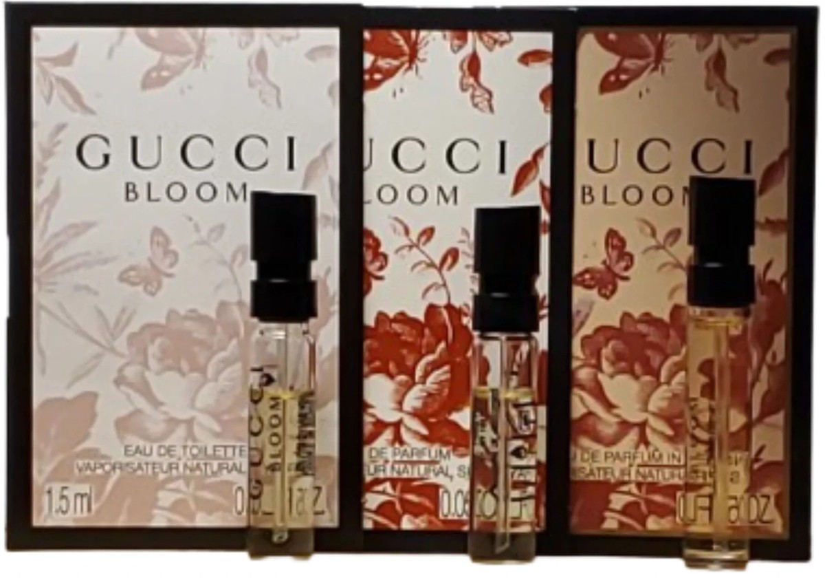 Gucci Bloom Trio Set 3 Samples EDT EDP EDP Intense 1.5ml Each