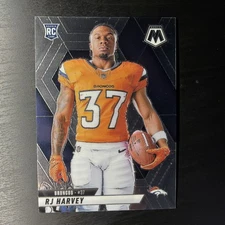 2025 Panini Mosaic #284 RJ Harvey RC Photo Variation Denver Broncos 