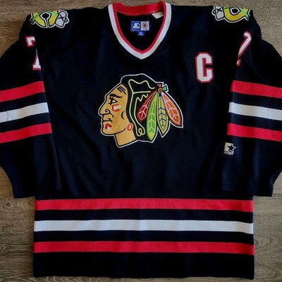 Chicago Blackhawks Chris Chelios Vintage 90s Black Alternate