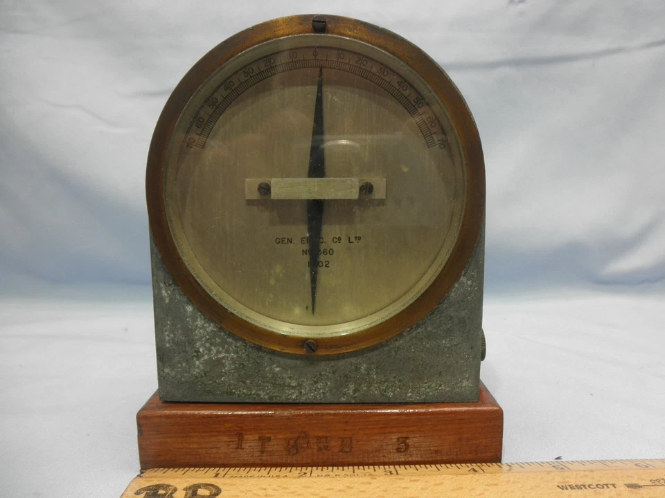 Rare ca. 1902 Telegraph Galvanometer-British General Electric RADIOORPHANAGE - Image 2 of 4