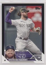 2023 Topps Series 1 Black /72 Brendan Rodgers #287 2qw