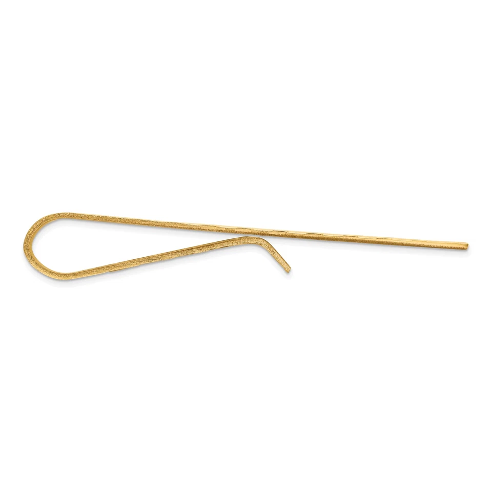 14K Solid Yellow Gold Mens Tie Clip Bar Tac - Image 2 of 4