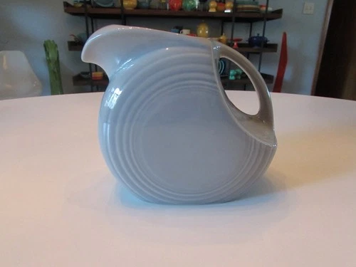 Fiesta Fiestaware Post 86 Pearl Gray Large Disk Pitcher Retired Color