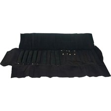 Black Velvet Roll Up Combo Travel Jewelry Display Case 7" x 10 1/4"
