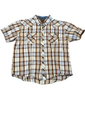 Wrangler Retro Pearl Snap Shirt Mens 2XL Western Rodeo Button Up Short Sleeve