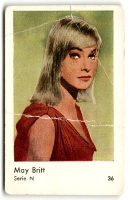 1962 Dutch Gum Series N #36 May Britt Wilkens