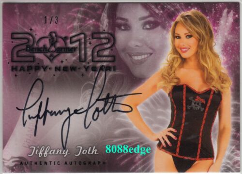 2012 BENCHWARMER HAPPY NEW YEAR AUTO: TIFFANY TOTH #1/3 BLACK FOIL AUTOGRAPH - Picture 1 of 8