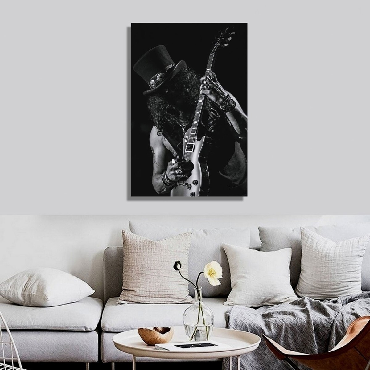 Poster Slash Scheletro - Maxiposter 61 X 91,5 Cm - Iconico Disegno Del Chitarrista Dei Guns N' Roses - Arrotolato - 2