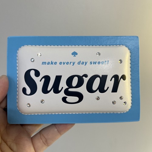 New Kate Spade Coffee Break 3D Sugar Packet Small Card Holder Cream Multi - Picture 7 of 7