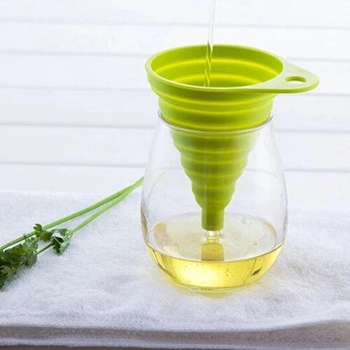 Nueva Llegada Mini Gel Silicona Plegable Plegable Estilo Embudo Tolva Práctica Foto 2 de 4