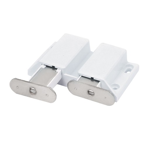 Cierre magnético doble para puerta de gabinete de muebles blanco - Imagen 4 de 4