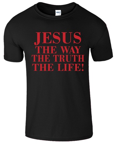 Jesus Way Life Truth Mens T-Shirt Religious Gift Christian Pray Lord God New Tee - Picture 36 of 41