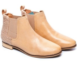 honey leather faux shearling women's ella booties