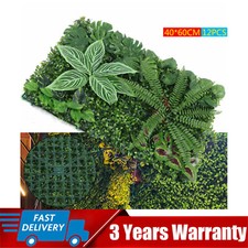 Plant Artificial Mat 9/12PCs Greenery Wall Hedge Grass Fence Foliage Panel Decor