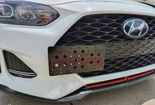 Bumper Tow Hook License Plate Mount Tag Bracket For Hyundai Veloster 2019 - 2021