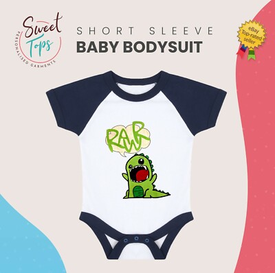 DINOSAURIER BRÜLLEN BABY BODY ANZUG WACHSEN WESTE KIND KINDER GESCHENK