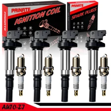 OEM 4X Ignition Coil + 4X Iridium Spark Plug Set For Mini Cooper 1.6L L4 UF598