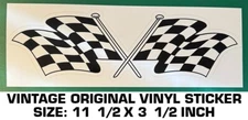 RACING FLAGS - VINTAGE ORIGINAL VINYL DECAL STICKER - NHRA - NASCAR-ROAD RACING