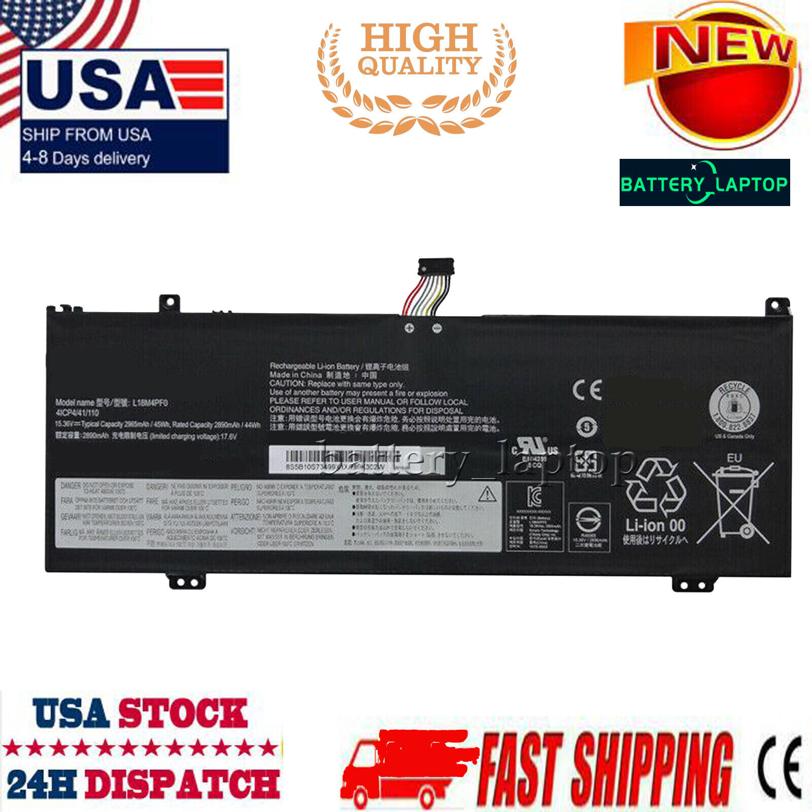 Battery for Lenovo ThinkBook 13S-IWL 20RR 20RS 20R9 20RM Ser 