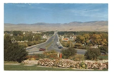 Looking Down Capitol Boulevard Boise Idaho Postcard