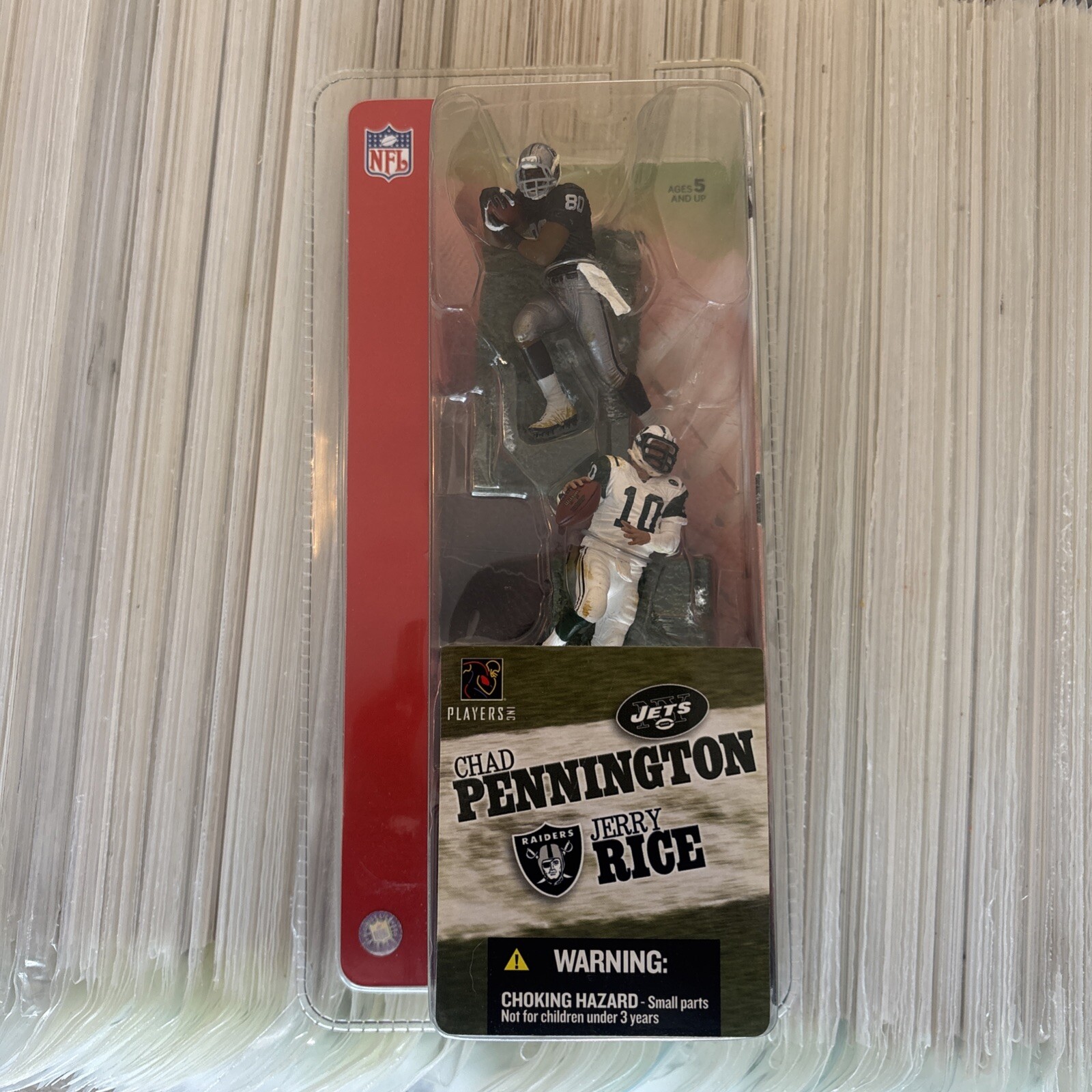 NFL McFarlane 2004 Jerry Rice Chad Pennington 3” Figure 2 Pack JETS ...