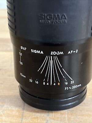 Sigma 75~200mm Auto Focus Zoom lens | eBay