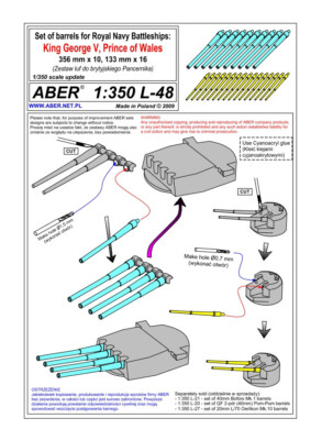 Aber - S 1:350 L-048 - Cannons for King George V, Prince of Wales