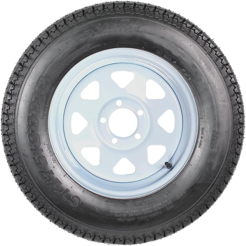 2 Pack ST175/80D13 Trailer Tires 175 80 13 Trailer Tire 5 Lug 6 Ply ...