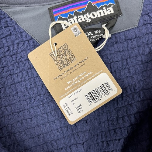 Giacca Patagonia R2 TechFace taglia 2XL uomo full zip nuova blu navy 199€ - Foto 12 di 14