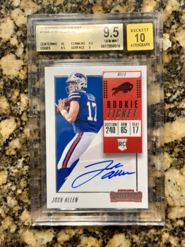 2018 Panini Contenders Josh Allen Rookie Ticket Auto BGS 9.5/10 Auto GEM MINT