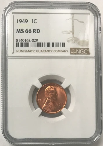 1949 Lincoln Wheat Cent NGC MS66RD