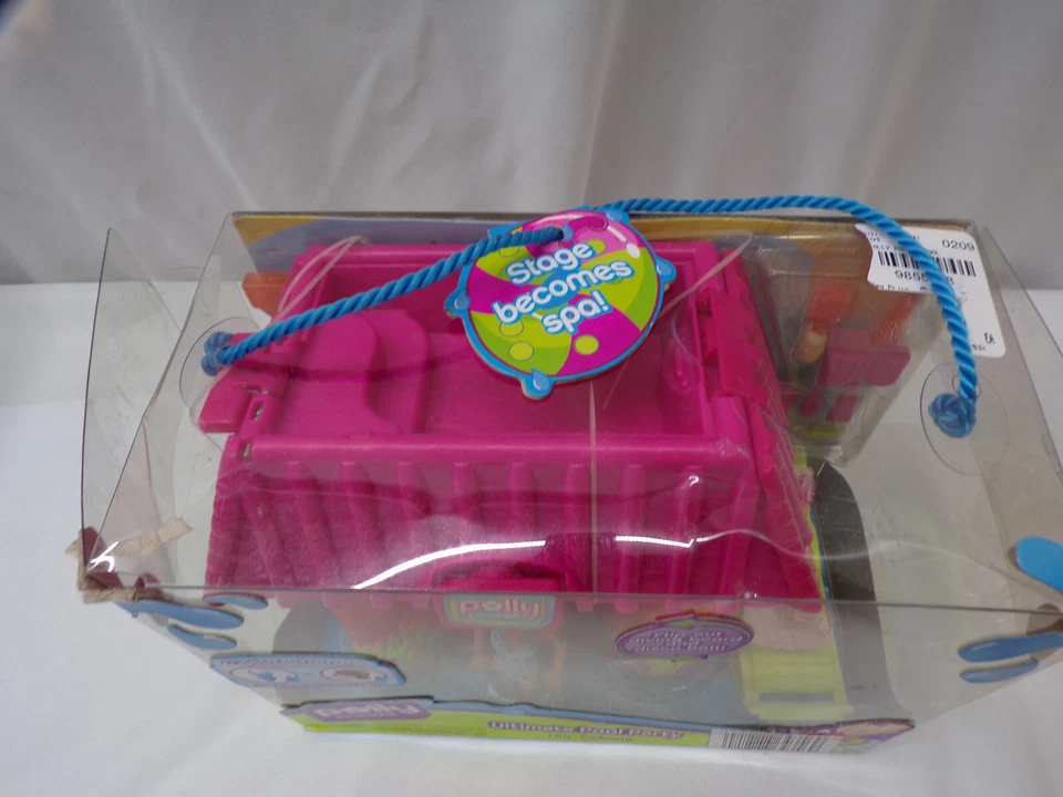 2008 美泰 Polly 口袋终极泳池派对 Lila Cabana 全新带盒 — 第 4/4 张图片