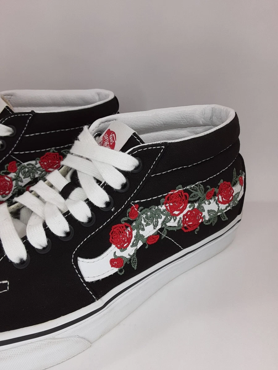 High top shop vans with roses
